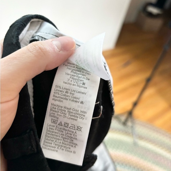 J crew linen cotton scallop shorts size 6 black - Picture 8 of 9